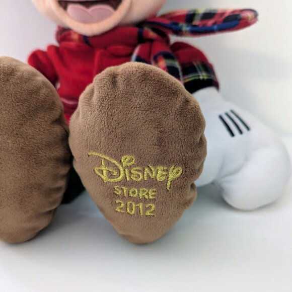 Disney Store Limited Edition Holiday Mickey Mouse Plush Stuffed Animal Toy 2012 - Picture 4 of 5